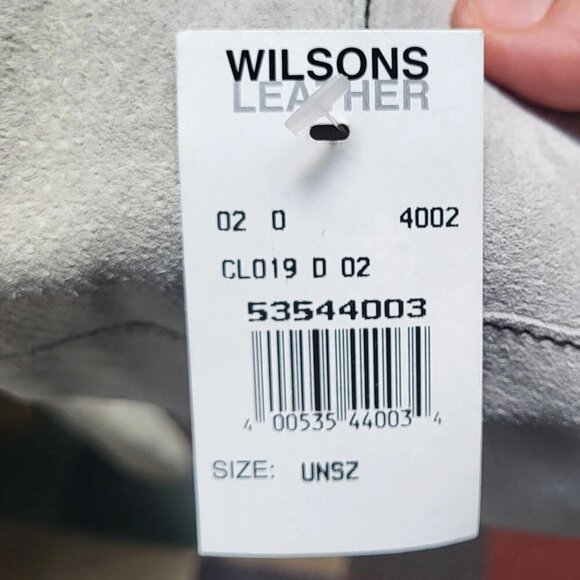 Vintage Wilsons Leather Maxima Stone Gray Suede Belted Driving Jacket Size Large - Picture 5 of 9